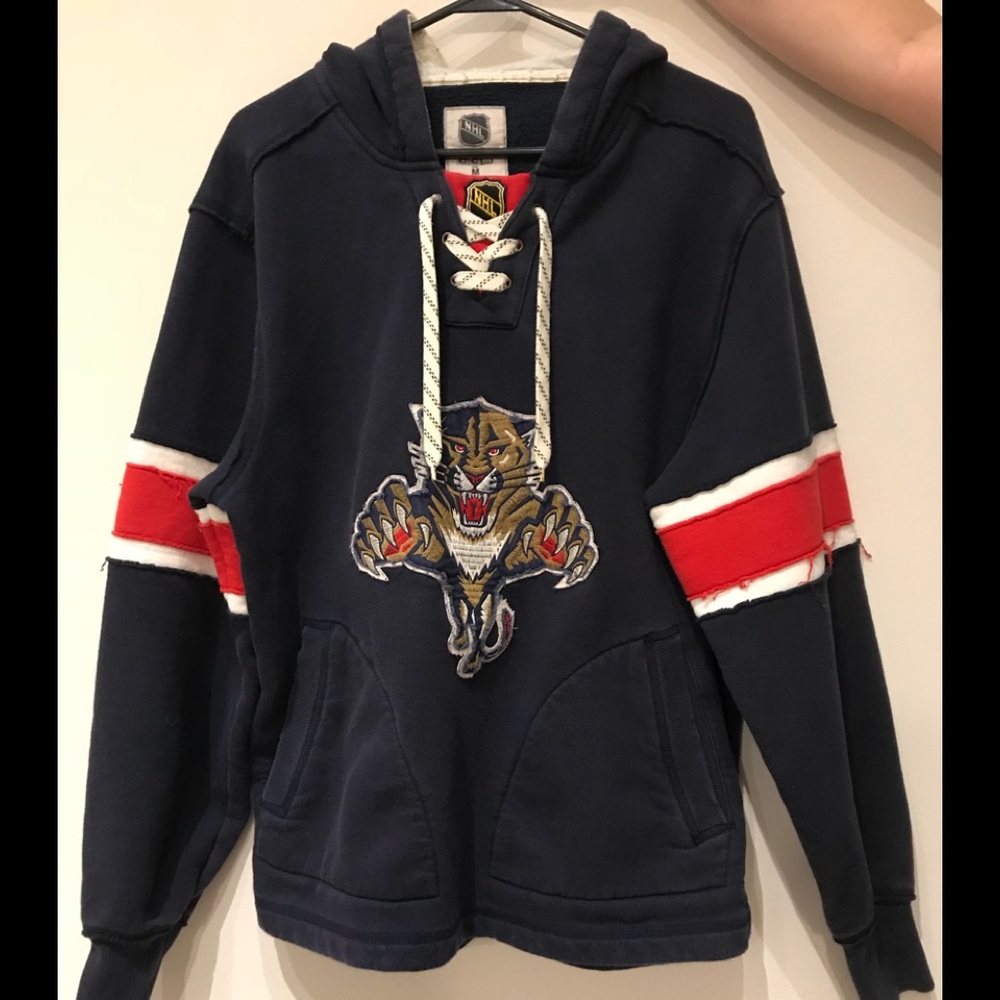 NHL Florida Panthers CCM Medium Distressed Hoodie - Picture 1 of 8
